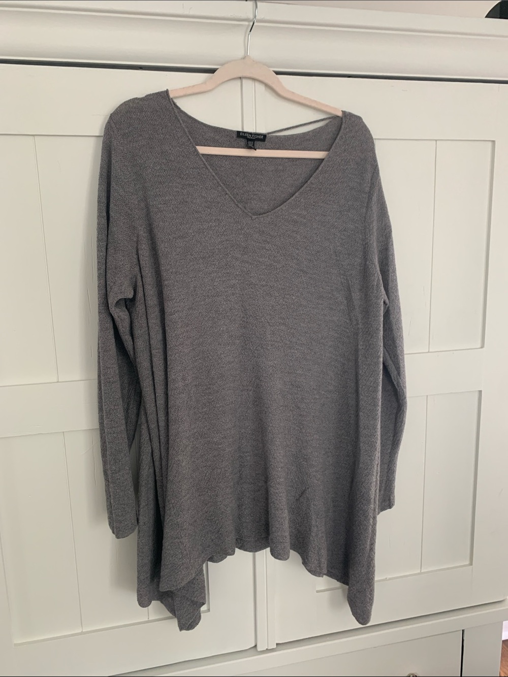 Eileen Fisher 100% lightweight wool sweater - Size 1X - READ DESCRIPTION -Flaw